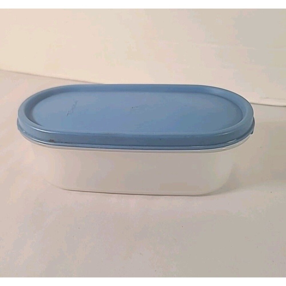 Vintage Tupperware Modular Mate Container 1611-21 & Lid 1616-14 Blue